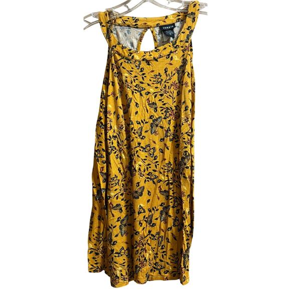 Torrid Yellow Floral & Butterfly Sleeveless Blouse - Size 00 (Medium) - Picture 1 of 6